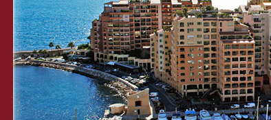 Neubaugebiet Monaco - Fontvieille , dahinter der Helicopter Airport von Monaco, Bild 3 von 6