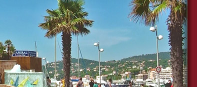 Kleine Hafenstadt Sainte-Maxime, Hafen Promenade von Sainte-Maxime, Bild 4 von 6