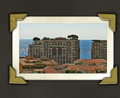 Monaco, neues Wohngebiet Fontvieille in Monaco mit Blick aufs Mittelmeer